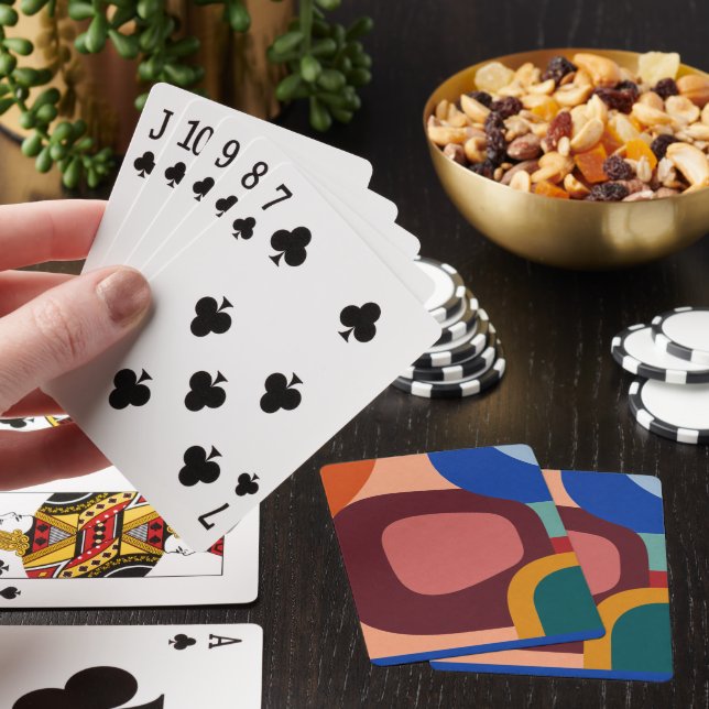 Modern abstrakt geometrisk mönster från mitten av  casinokort (På plats)