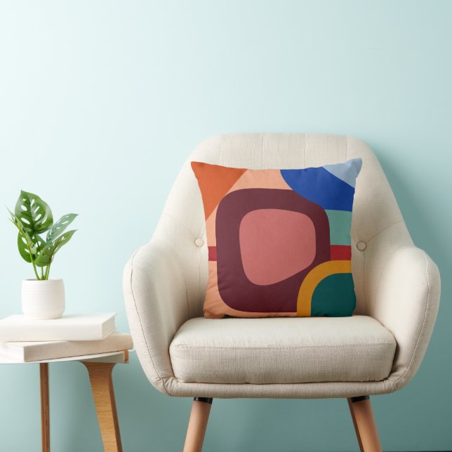 Modern abstrakt geometrisk mönster från mitten av  kudde (Stol)