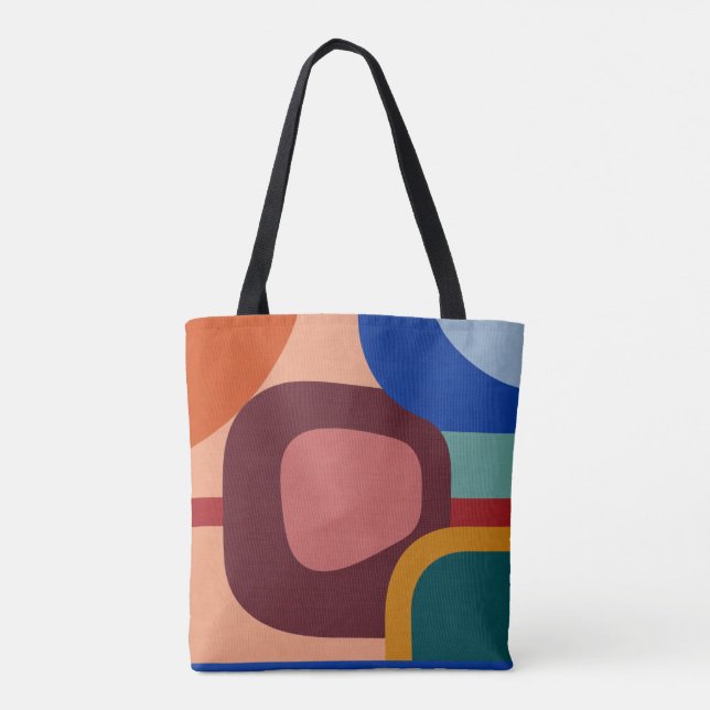 Modern abstrakt geometrisk mönster från mitten av  tygkasse (Baksida)
