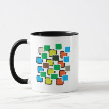 Modern abstrakt geometrisk mönster kaffekopp, färg