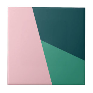 Modern abstrakt geometrisk pastellfärgad rosor & kakelplatta