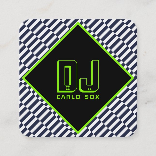 Modern abstrakt geometrisk progressiv stil fyrkantigt visitkort (Framsida)