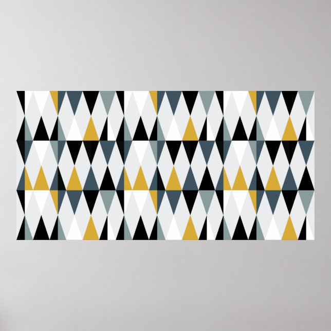 Modern abstrakt, geometrisk sömlös mönster med tr poster (Framsidan)