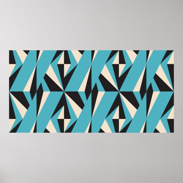 Modern abstrakt, geometrisk sömlös mönster med tr poster (Framsidan)