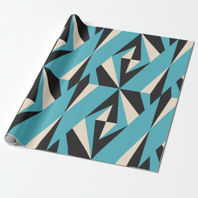Modern abstrakt, geometrisk sömlös mönster med tr presentpapper (Utrullad)