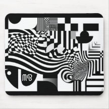 Modern Abstrakt Geometrisk Svart Vitt Mönster