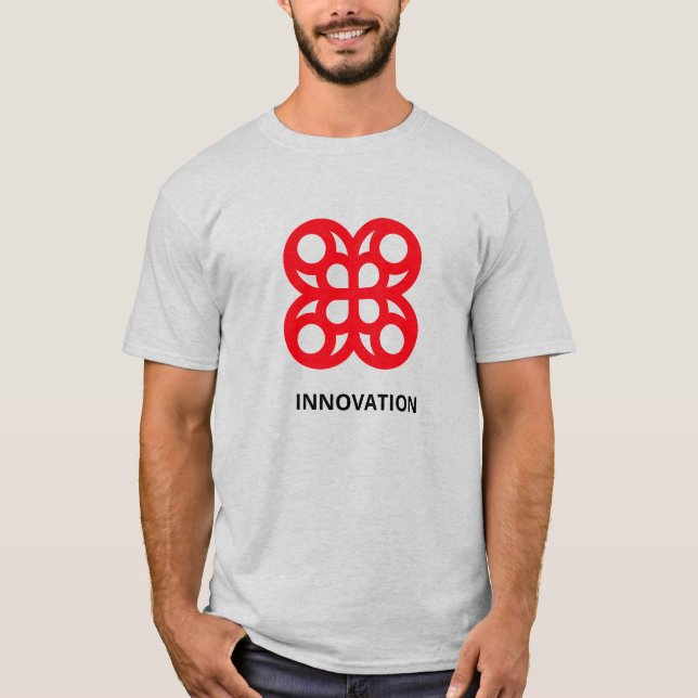 Modern Abstrakt Geometrisk T Shirt (Framsida)