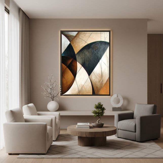Modern Abstrakt Geometrisk Texturerad Jord Poster (Skapare uppladdad)