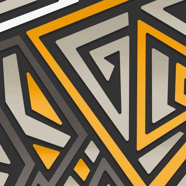 Modern Abstrakt Geometrisk Triangel Labyrint Kudde (Skapare uppladdad)