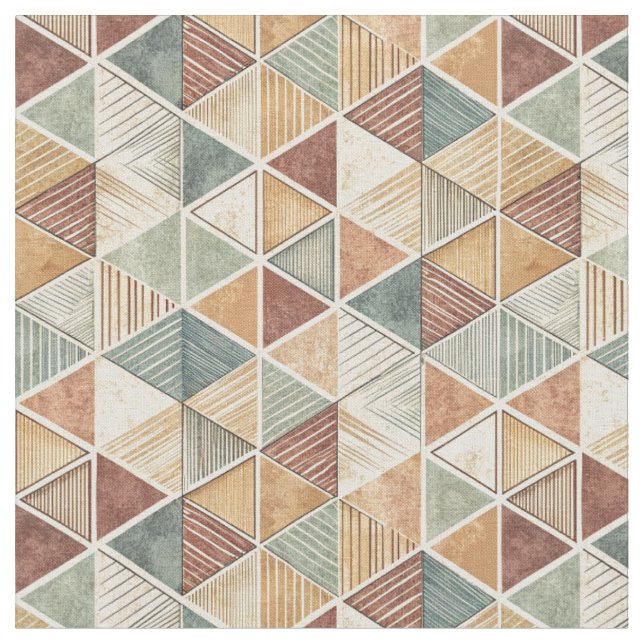 Modern abstrakt geometrisk triangeldesignmönster tyg (Närbild)