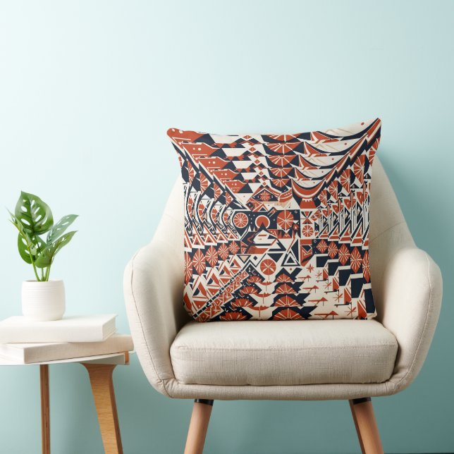 Modern abstrakt geometrisk ytdesign 1269 kudde (Stol)
