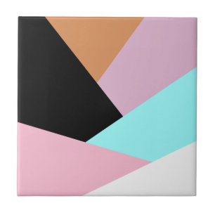 Modern abstrakt geometriskt färg block mönster kakelplatta