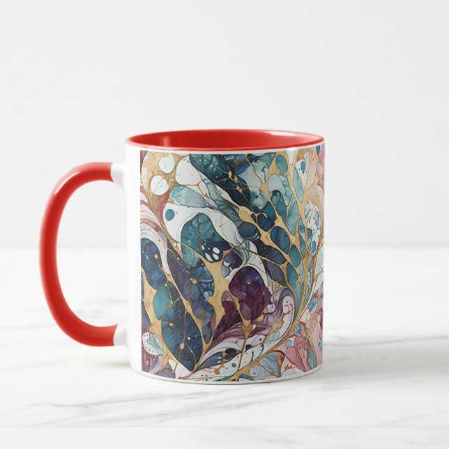 Modern abstrakt, geometriskt mönster 51 mugg (Vänster)
