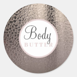 Modern Abstrakt Glam Rosa Rosen Guld Kroppssmör Runt Klistermärke