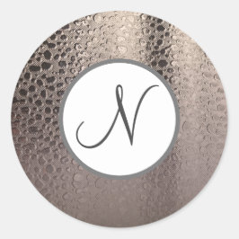 Modern Abstrakt Glamour Silver Rosa Rodnad Rosen G Runt Klistermärke