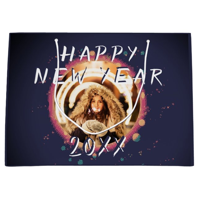 Modern Abstrakt Gott nytt år 2023 Foto (Framsidan)