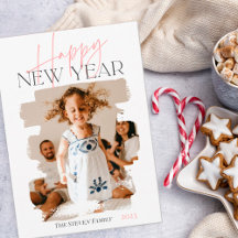 Modern abstrakt gott nytt år-rosa för penseldrag