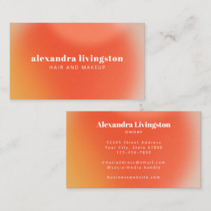 Modern Abstrakt Gradient Kreativ Konstnärlig Orang Visitkort