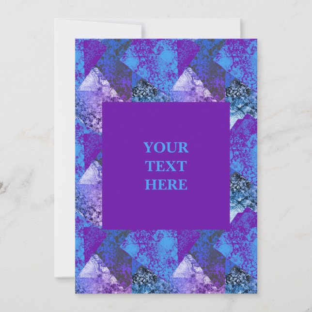 Modern Abstrakt Gritty Grunge Inbjudningar (Framsida)