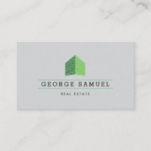 Modern Abstrakt Grön Hem Logo Realtor Ask-Svart