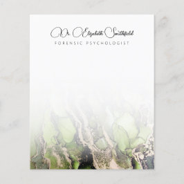 Modern Abstrakt Grönt Black Guld Stationery