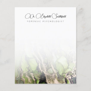 Modern Abstrakt Grönt Black Guld Stationery