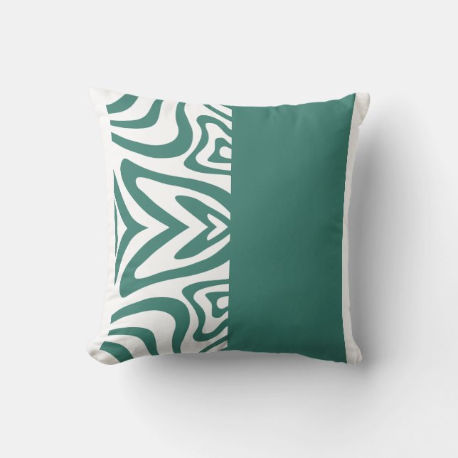 Modern Abstrakt Grönt Dekorativ kudde (Framsida)