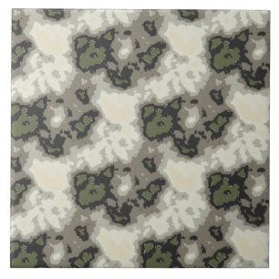 Modern Abstrakt Grönt Grått Mottled Marble Mönster Kakelplatta