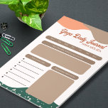 Modern Abstrakt Grönt Terra Cotta Yoga Daily Anteckningsblock<br><div class="desc">Omvandla din dagliga rutin och upplev din yoga-träning med vår moderna Abstrakt Grönt Terra Cotta Yoga Daily Journal Anteckningsblock. Genom att kombinera elegans och funktionalitet är detta vackert designade perfekt för lärare, klienter och alla som uppskattar ett tänkvärt liv. Den unika grönten och terra cotta-abstrakten i mönster återspeglar en contemporary...</div>