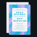 Modern Abstrakt Groovy Rosa Blu Anpassningsbar Pub Inbjudningar<br><div class="desc">Perfekt-kort för att tillkännage ett bat mitzvah, pub mitzvah eller annat judiskt firande! Hand skapade konst åt dig. FULLT ANPASSADE! Klicka på "Anpassa" ovan om du vill redigera texten. Klicka på "Redigera med design verktyg" om du vill justera typsnitt, färg och placeringar och ta bort baksidans design om du vill...</div>