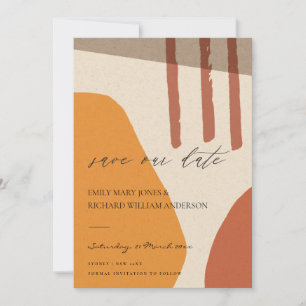 MODERN ABSTRAKT GULT RUST KRAFT ARTISTIC ART SPARA DATUMET