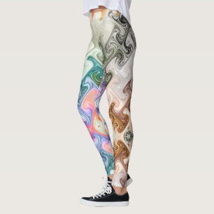 modern abstrakt H,i brev färgstark, snabb effekt Leggings
