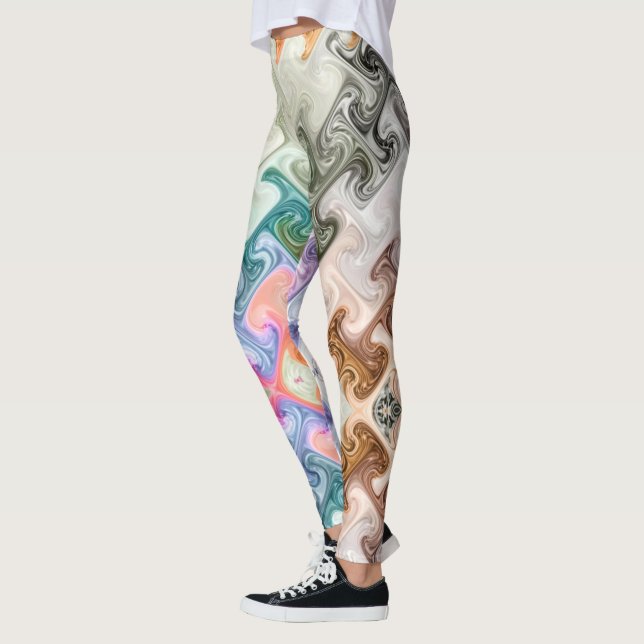 modern abstrakt H,i brev färgstark, snabb effekt Leggings (Vänster)