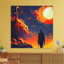 Modern Abstrakt Halloween Natt