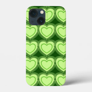 Modern Abstrakt Hearts - Lime Green
