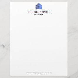 Modern Abstrakt Hem Logo Realtor  Brevhuvud