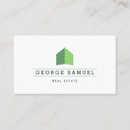 Modern Abstrakt Hem Logo Realtor QR-kod Vit Visitkort