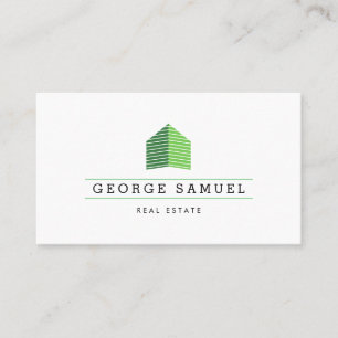 Modern Abstrakt Hem Logo Realtor QR-kod Vit Visitkort