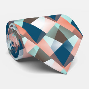 Modern Abstrakt Hip Geometrisk Mosaik Art Mönster Slips