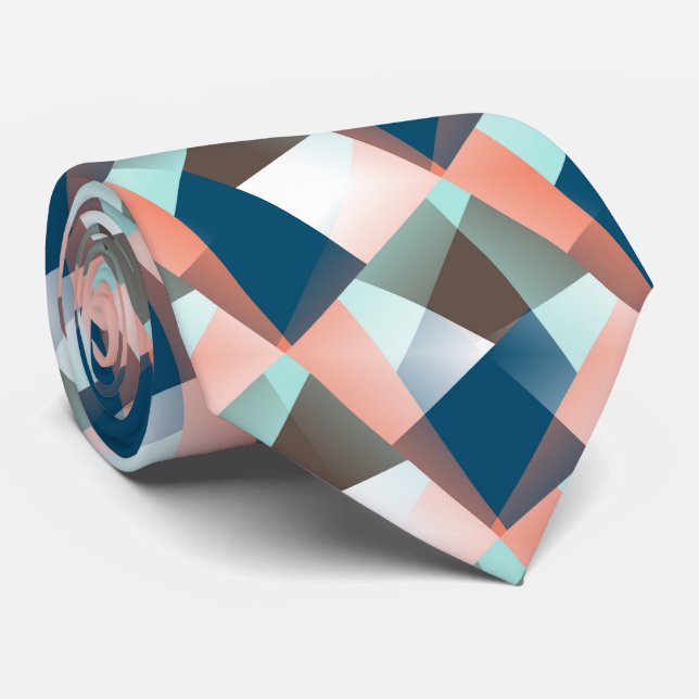 Modern Abstrakt Hip Geometrisk Mosaik Art Mönster Slips (Rullad)