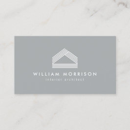 Modern Abstrakt Home Logotyp Grått Visitkort
