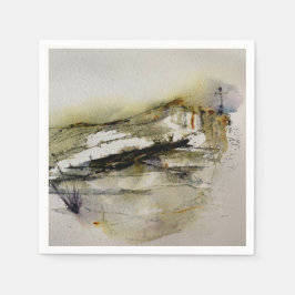 Modern Abstrakt - höstfärg Pappersservett