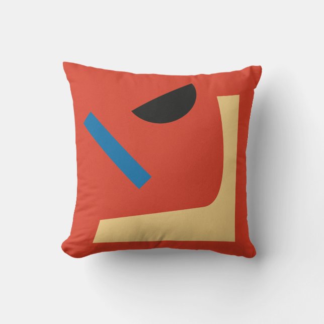 Modern Abstrakt i flera Färg Kudde (Framsida)