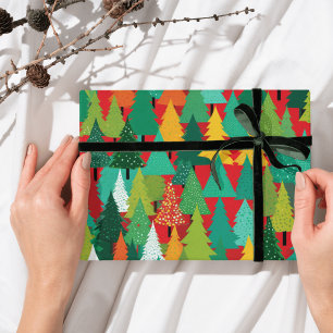 Modern abstrakt i Julgran är papper Presentpapper