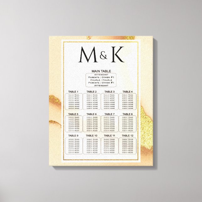 Modern Abstrakt i koraller 💡 Inky Oil Bröllop Canvastryck (Framsida)