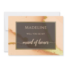 Modern Abstrakt i koraller 💡 Inky Oil Bröllop