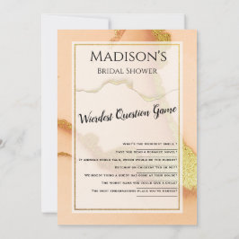 Modern Abstrakt i koraller 💡 Inky Oil Bröllop Inbjudningar