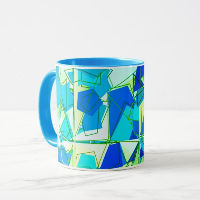 Modern Abstrakt i mitten av århundradet, Aqua och  Mugg (Framsida vänster)