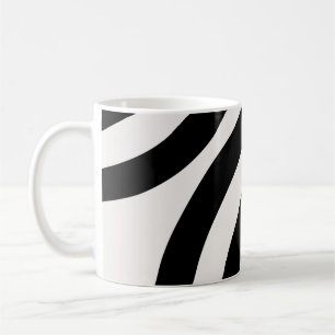 Modern Abstrakt i mitten av århundradet är svart o Kaffemugg