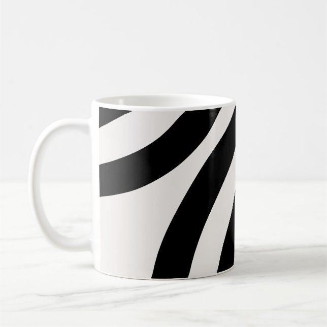 Modern Abstrakt i mitten av århundradet är svart o Kaffemugg (Vänster)